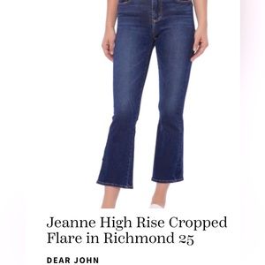 DEAR JOHN high rise cropped flare jeans
